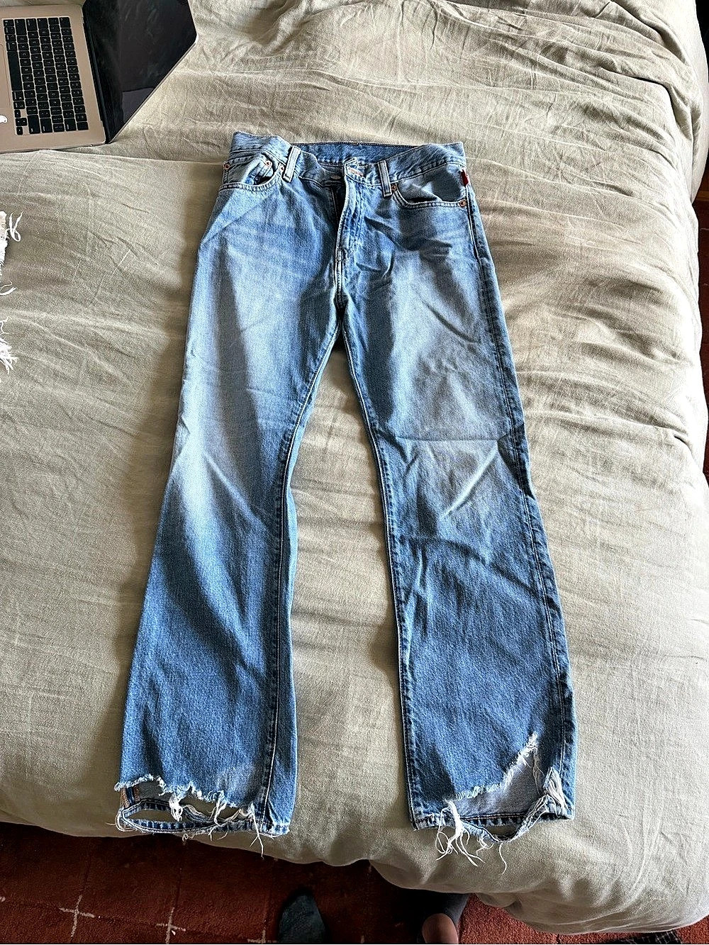 Denimist Joni Mid-Rise Cropped Straight Jeans Waist 26